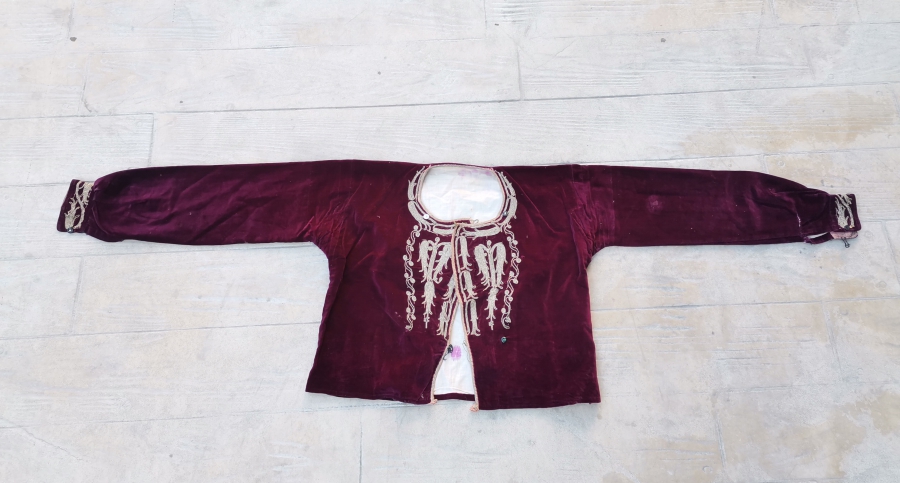 ÜZERİ SIRMA İŞÇİLİKLİ OSMANLI DÖNEMİ BEY İŞİ GELİN ŞALVAR CEPKENİ