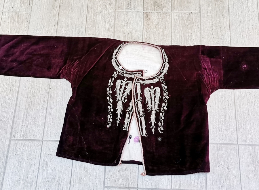 ÜZERİ SIRMA İŞÇİLİKLİ OSMANLI DÖNEMİ BEY İŞİ GELİN ŞALVAR CEPKENİ