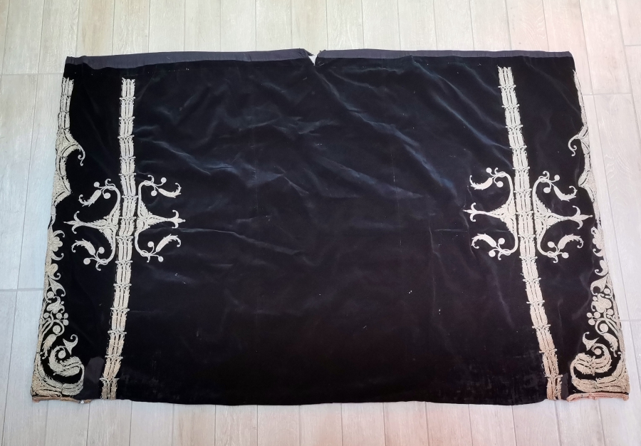 ÜZERİ SIRMA İŞÇİLİKLİ OSMANLI DÖNEMİ BEY İŞİ GELİN ŞALVAR CEPKENİ