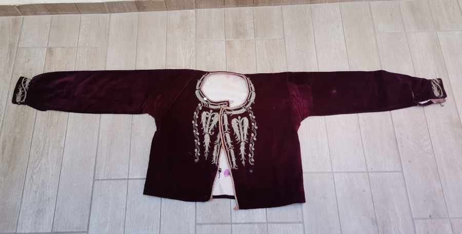 ÜZERİ SIRMA İŞÇİLİKLİ OSMANLI DÖNEMİ BEY İŞİ GELİN ŞALVAR CEPKENİ