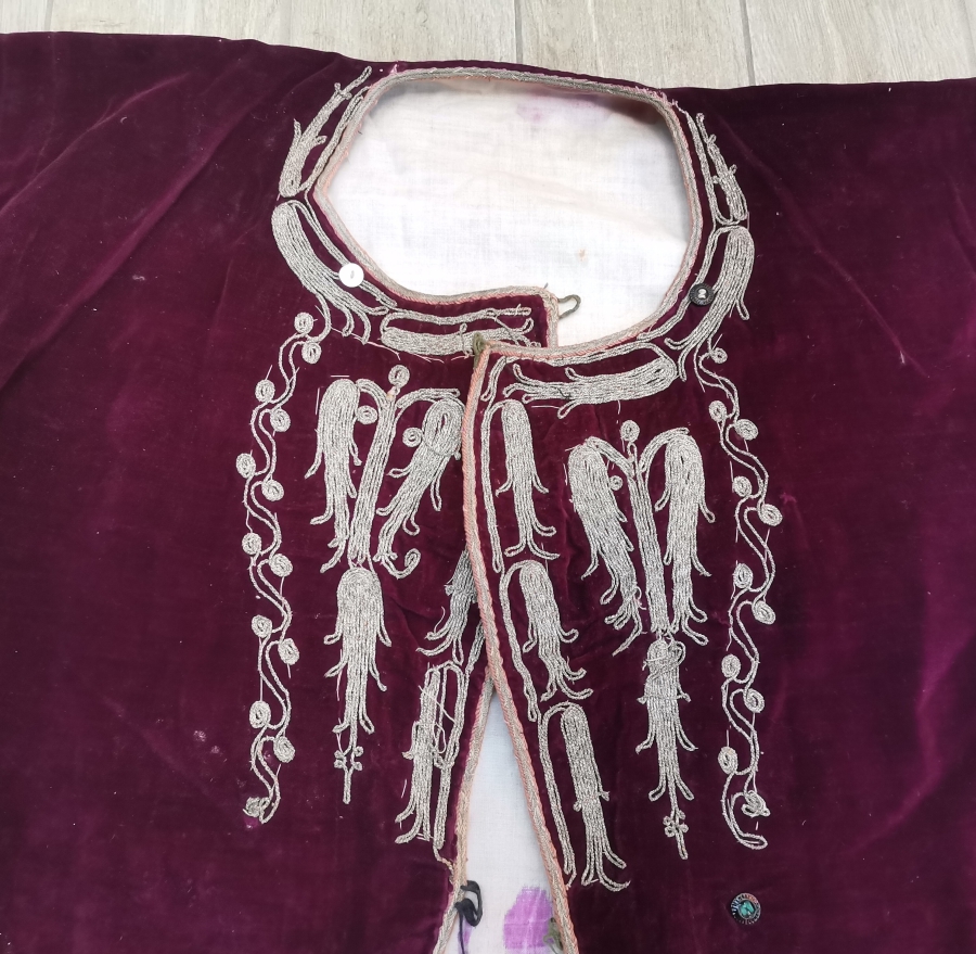 ÜZERİ SIRMA İŞÇİLİKLİ OSMANLI DÖNEMİ BEY İŞİ GELİN ŞALVAR CEPKENİ