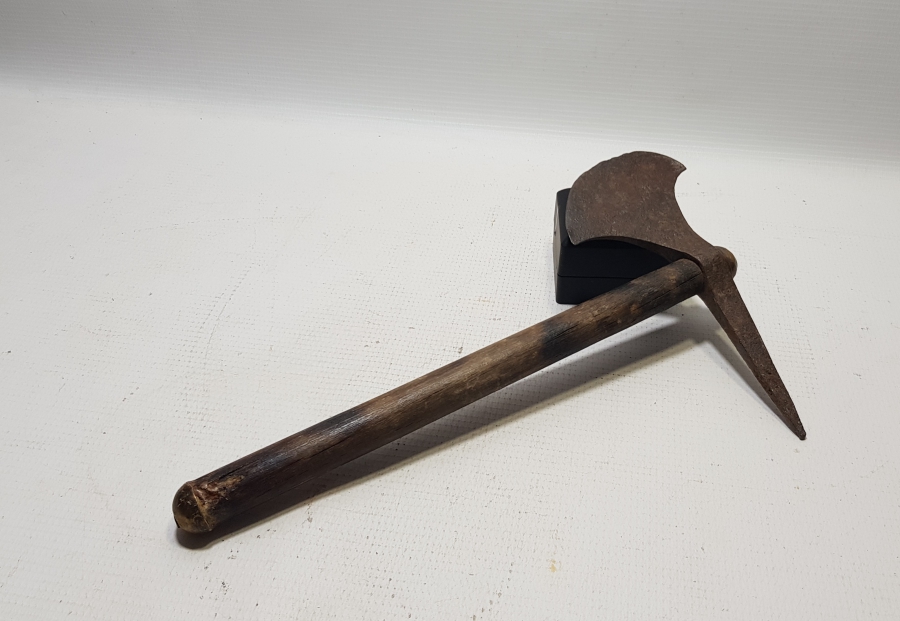 OSMANLI DÖNEMİ NADİR ZIRH DELİCİLİ YENİÇERİ SAVAŞ TEBERİ