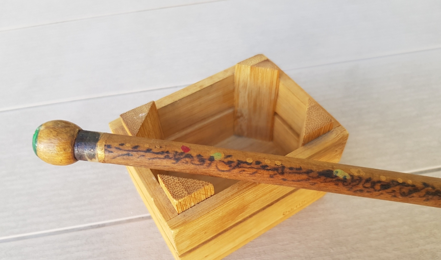 ÜZERİ DUALI EL YAPIMI NADİR OSMANLI DÖNEMİ TEKKE İŞİ OKUMA ÇUBUĞU