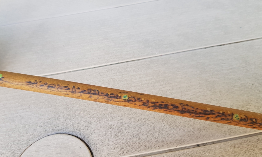 ÜZERİ DUALI EL YAPIMI NADİR OSMANLI DÖNEMİ TEKKE İŞİ OKUMA ÇUBUĞU