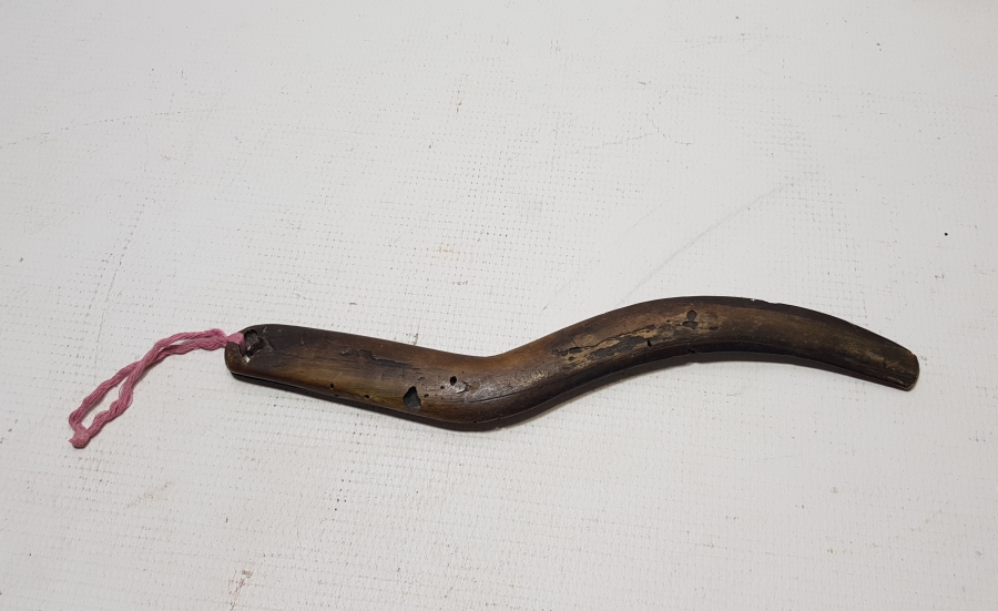 OSMANLI DÖNEMİ ÇOK NADİR BOYNUZ GÜREŞÇİ STRİGİLİSİ - YAĞ TEMİZLEME APARATI