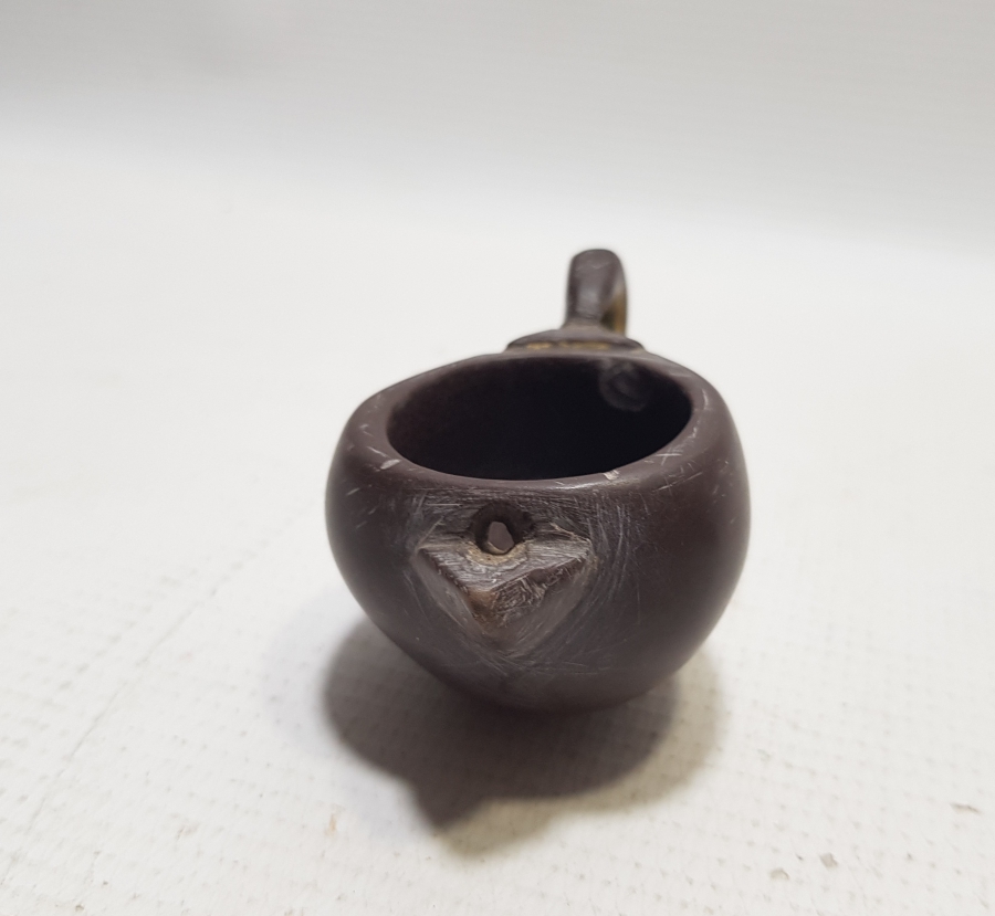 EL OYMA DOĞAL TAŞTAN MAMUL ÜZERİ ALTIN VARAKLI KANDİL