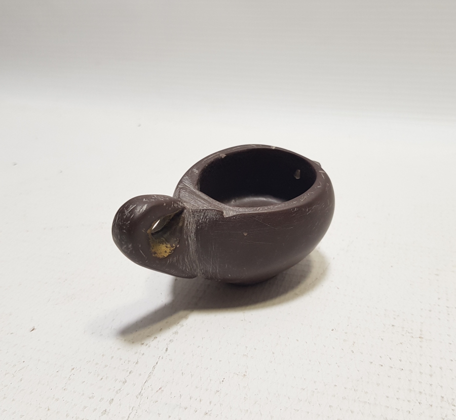 EL OYMA DOĞAL TAŞTAN MAMUL ÜZERİ ALTIN VARAKLI KANDİL