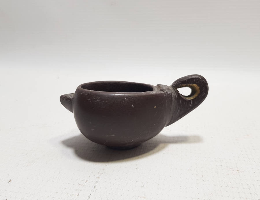 EL OYMA DOĞAL TAŞTAN MAMUL ÜZERİ ALTIN VARAKLI KANDİL