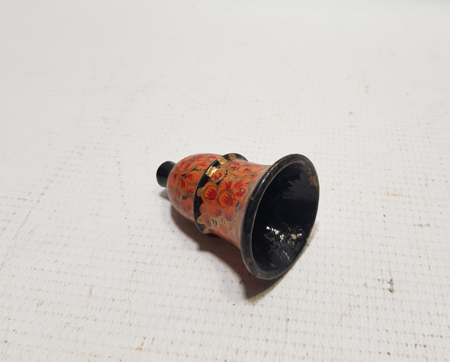 ÜZERİ EL BOYAMA İŞÇİLİKLİ ANTİKA PAPİER MACHE MİNİ ZİL