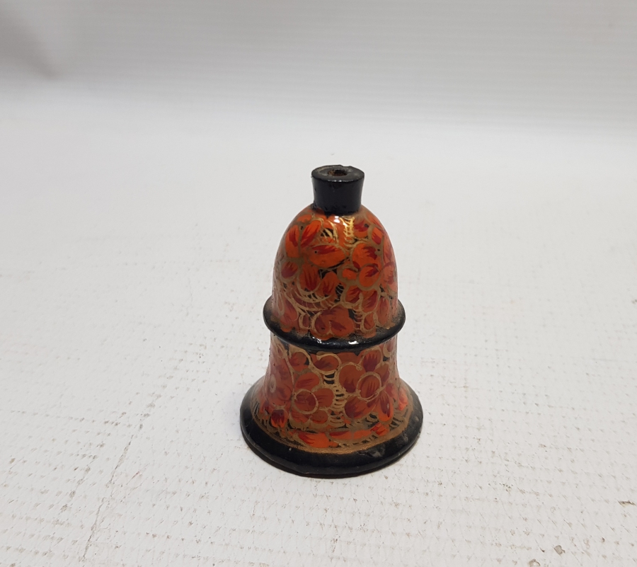 ÜZERİ EL BOYAMA İŞÇİLİKLİ ANTİKA PAPİER MACHE MİNİ ZİL