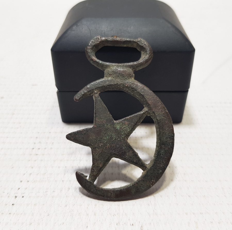 1.DÜNYA SAVAŞI DÖNEMİ AY YILDIZLI SÜVARİ AT GEMİ PARÇASI