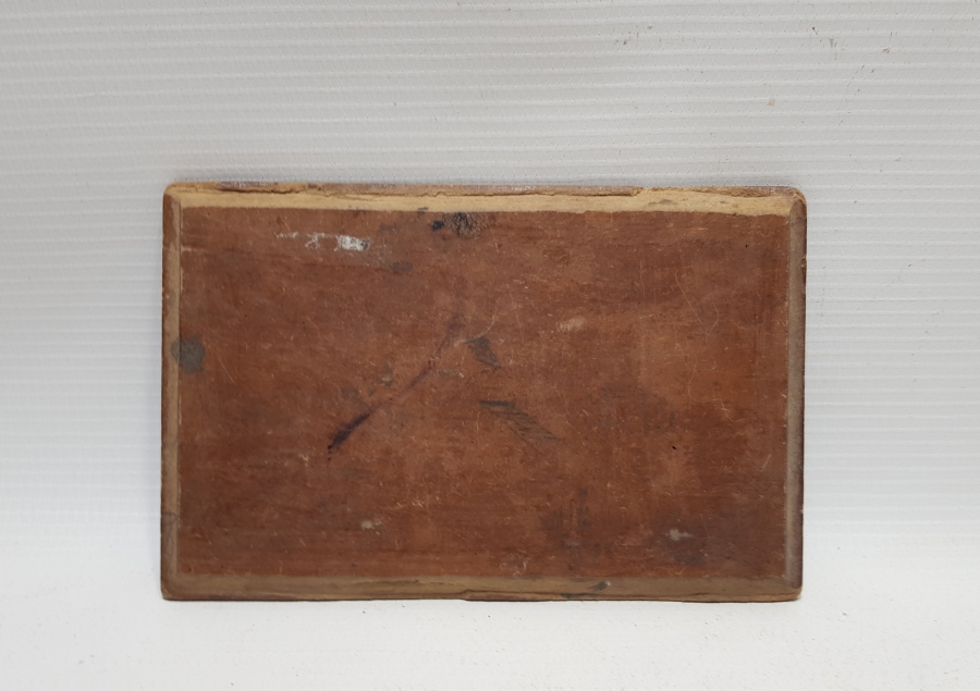 ÜZERİ RUMCA YAZILI OSMANLI DÖNEMİ AHŞAP MİNİ PANO