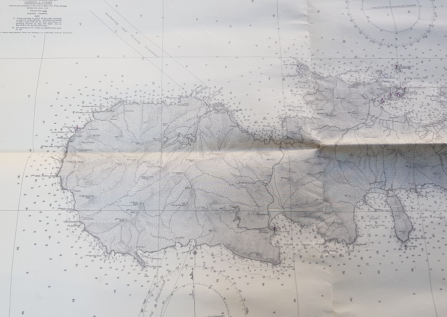 BÜYÜK BOY HAVACILIKLA İLGİLİ İTALYAN HARİTA