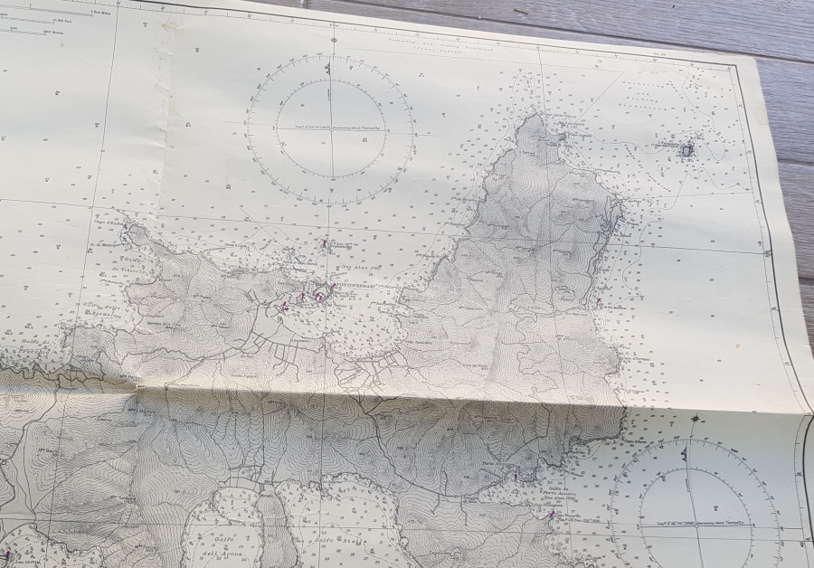 BÜYÜK BOY HAVACILIKLA İLGİLİ İTALYAN HARİTA