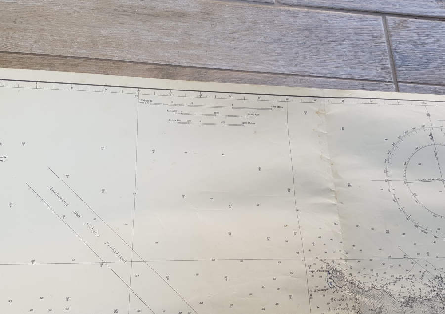 BÜYÜK BOY HAVACILIKLA İLGİLİ İTALYAN HARİTA