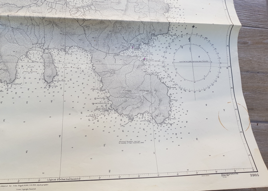 BÜYÜK BOY HAVACILIKLA İLGİLİ İTALYAN HARİTA