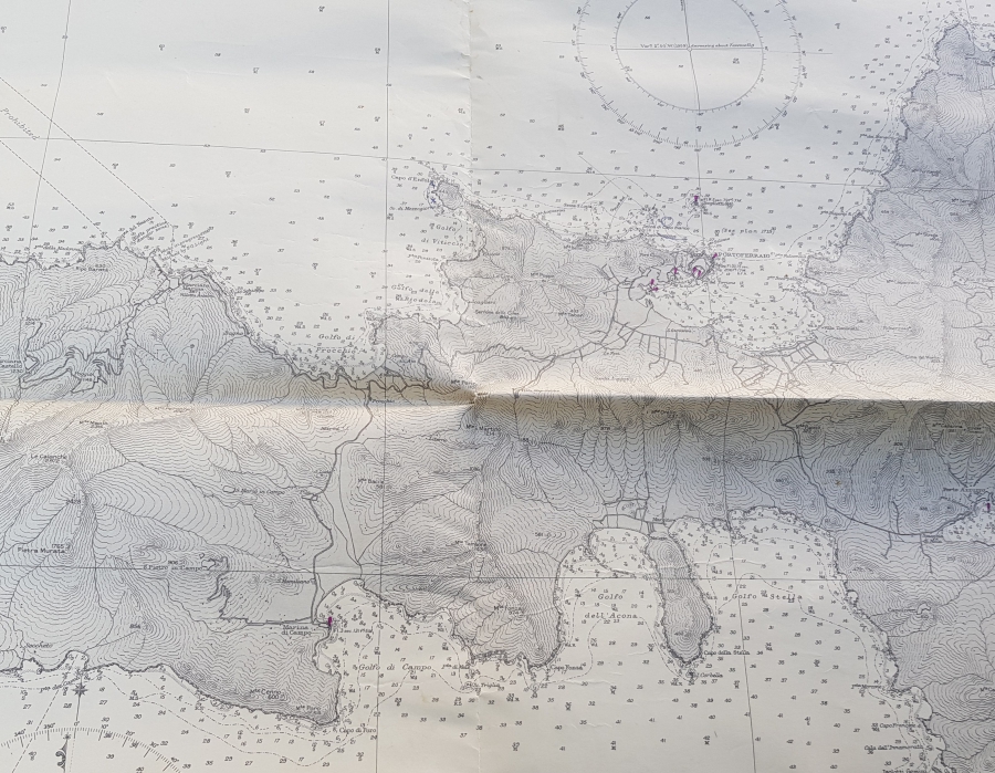 BÜYÜK BOY HAVACILIKLA İLGİLİ İTALYAN HARİTA