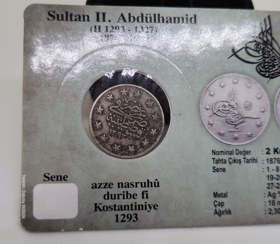 SULTAN ABDÜLHAMİD DÖNEMİ GÜMÜŞ 2 KURUŞ MECİDİYE