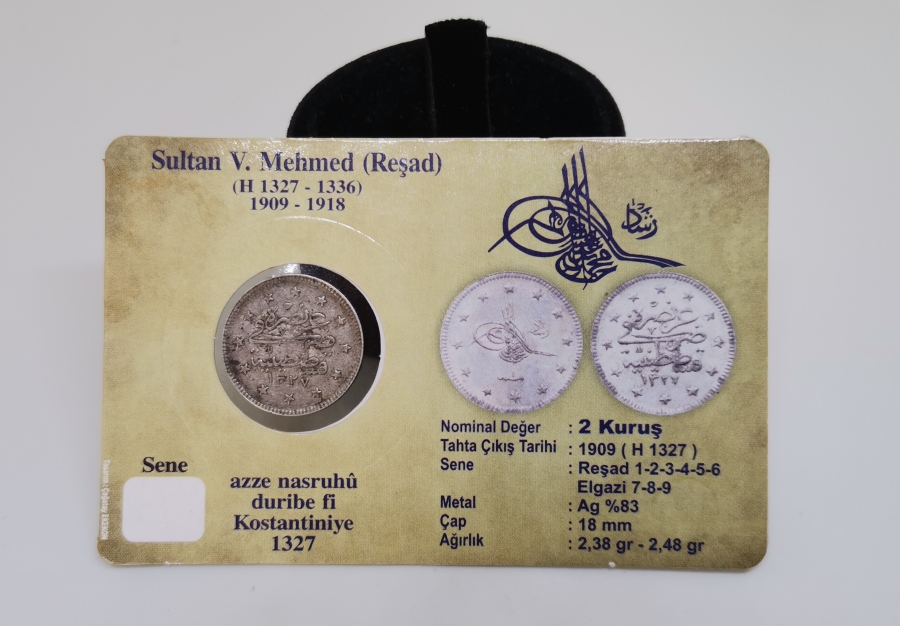 SULTAN MEHMET REŞAD HAN DÖNEMİ GÜMÜŞ 2 KURUŞ MECİDİYE