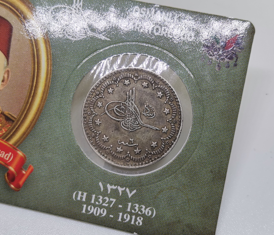 SULTAN MEHMET REŞAT HAN DÖNEMİ GÜMÜŞ 5 KURUŞ MECİDİYE