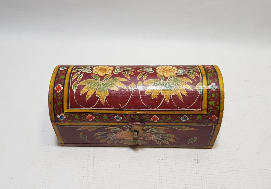 TAMAMI EL BOYAMA OSMANLI DÖNEMİ NADİR AHŞAP TESPİH KUTUSU