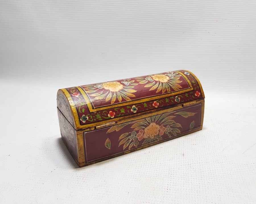 TAMAMI EL BOYAMA OSMANLI DÖNEMİ NADİR AHŞAP TESPİH KUTUSU