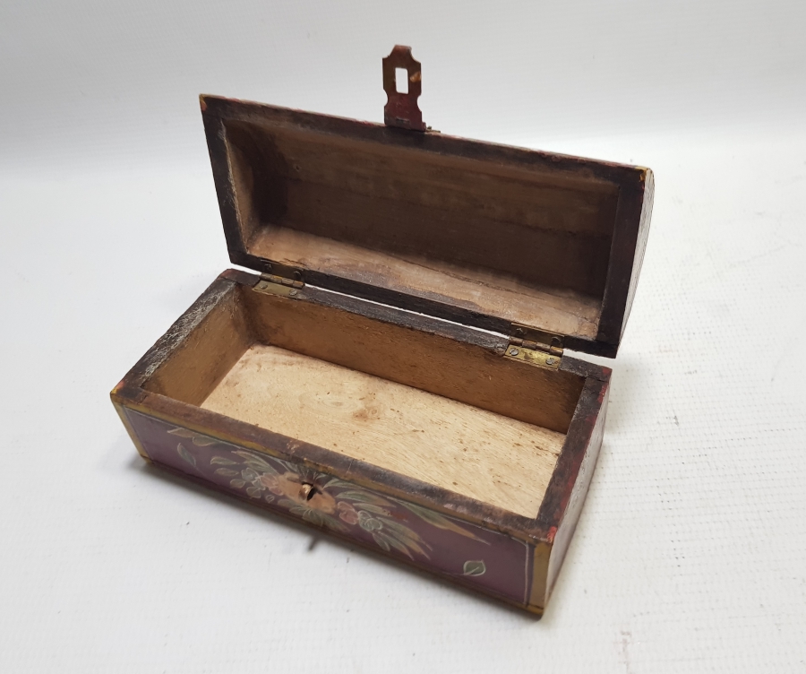 TAMAMI EL BOYAMA OSMANLI DÖNEMİ NADİR AHŞAP TESPİH KUTUSU