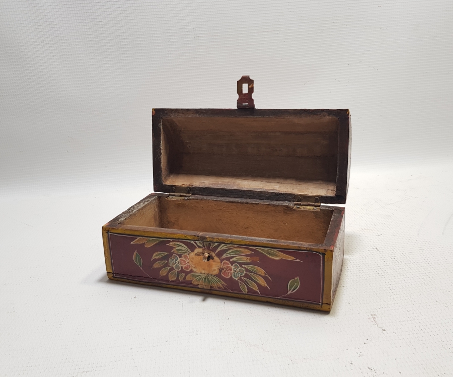 TAMAMI EL BOYAMA OSMANLI DÖNEMİ NADİR AHŞAP TESPİH KUTUSU