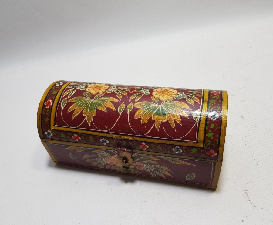 TAMAMI EL BOYAMA OSMANLI DÖNEMİ NADİR AHŞAP TESPİH KUTUSU