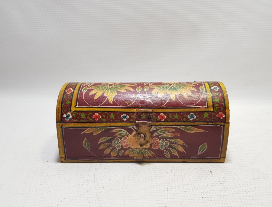 TAMAMI EL BOYAMA OSMANLI DÖNEMİ NADİR AHŞAP TESPİH KUTUSU