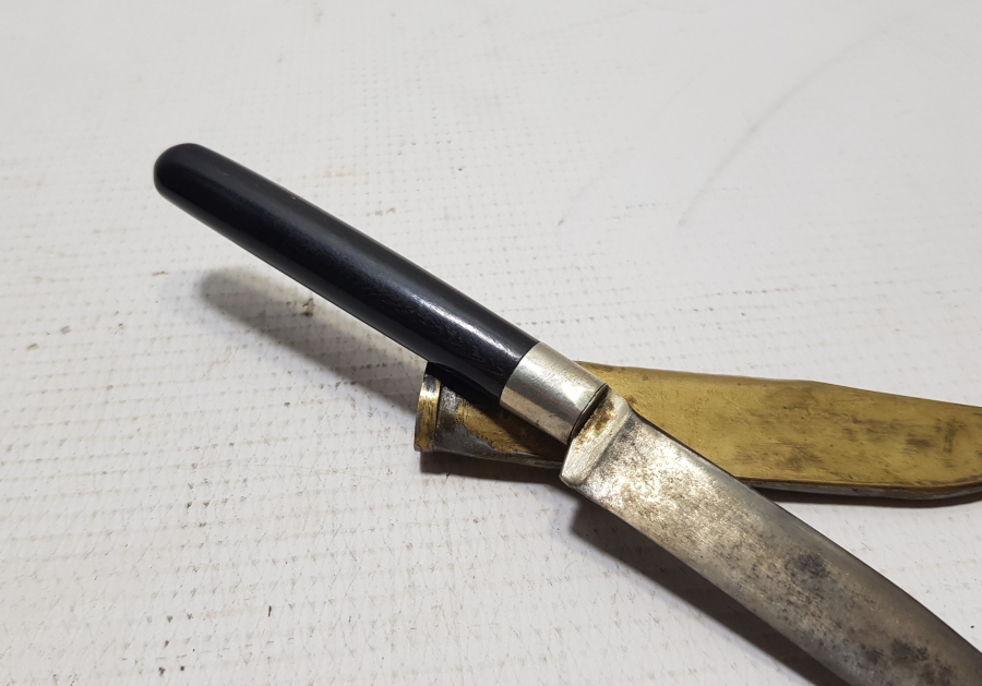 UCU YALMANLI ORİJİNAL KININDA OSMANLI DÖNEMİ BURSA İŞİ BİTİRİM - KABADAYI KAMASI