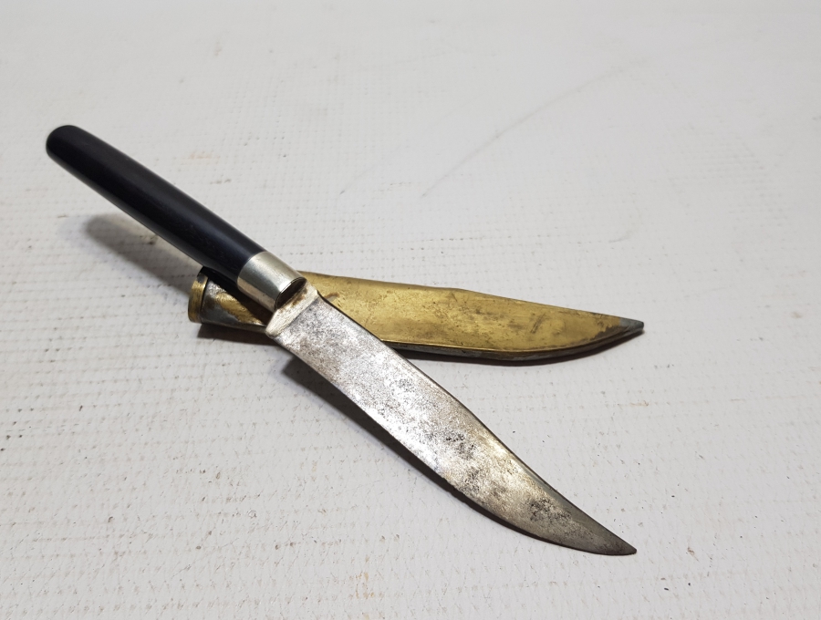 UCU YALMANLI ORİJİNAL KININDA OSMANLI DÖNEMİ BURSA İŞİ BİTİRİM - KABADAYI KAMASI