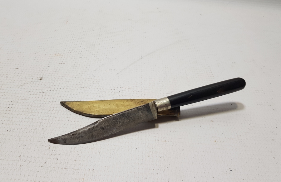 UCU YALMANLI ORİJİNAL KININDA OSMANLI DÖNEMİ BURSA İŞİ BİTİRİM - KABADAYI KAMASI