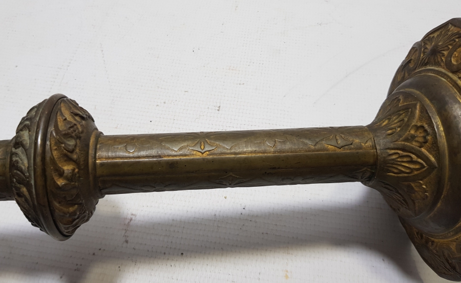 ÜZERİ TOMBAK VE MİNE İŞÇİLİKLİ BÜYÜK BOY OSMANLI DÖNEMİ NADİR KAYSERİ YAPIMI ŞAMDAN