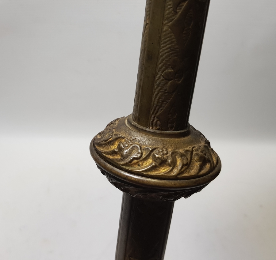 ÜZERİ TOMBAK VE MİNE İŞÇİLİKLİ BÜYÜK BOY OSMANLI DÖNEMİ NADİR KAYSERİ YAPIMI ŞAMDAN