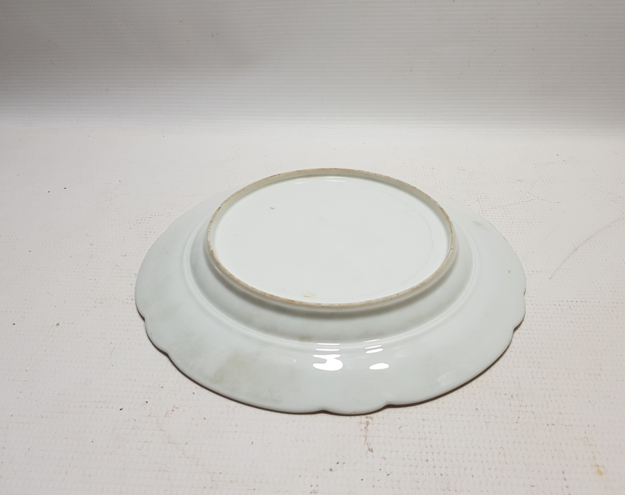 OSMANLI DÖNEMİ RUM İŞİ EL BOYAMA PORSELEN TABAK