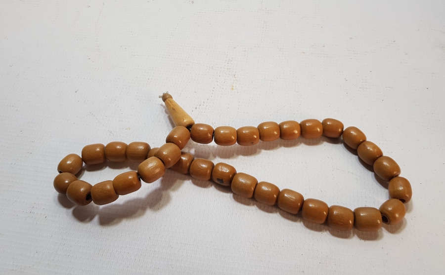 EL YAPIMI ANTİKA AHŞAP TESPİH