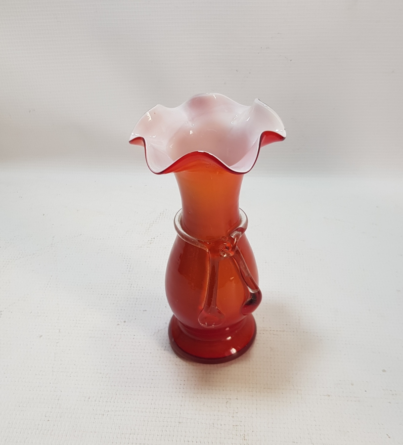 ÇİFT RENKLİ ANTİKA MURANO VAZO