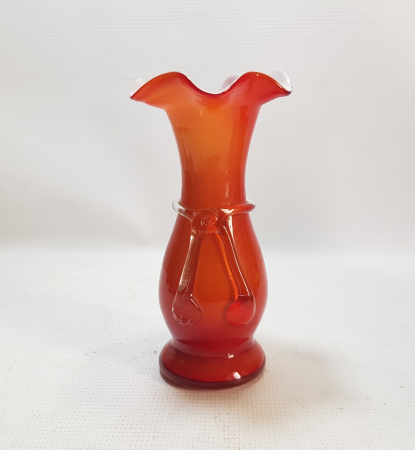 ÇİFT RENKLİ ANTİKA MURANO VAZO