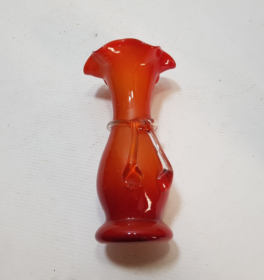 ÇİFT RENKLİ ANTİKA MURANO VAZO