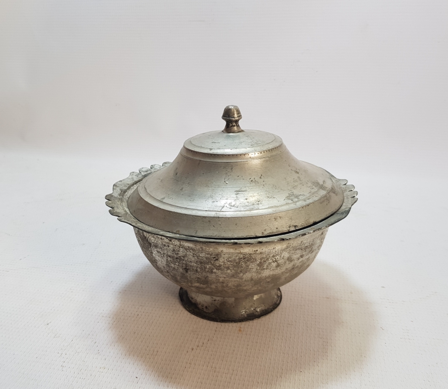 ÜZERİ YAZILI OSMANLI DÖNEMİ KAPAKLI KASE