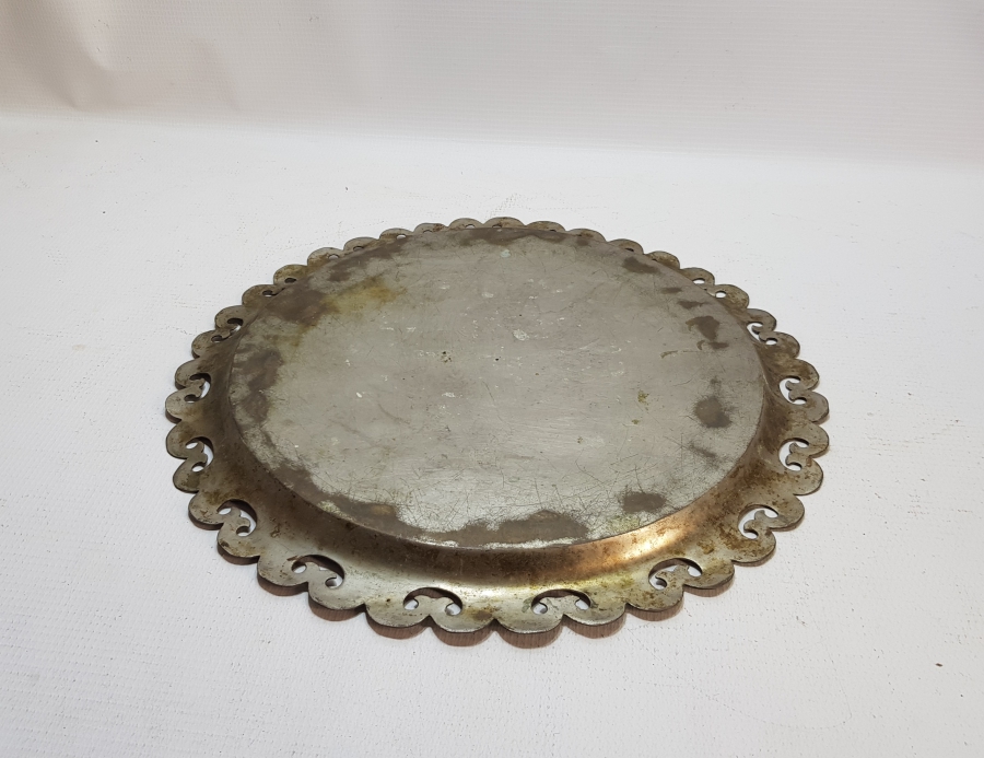 KABARTMA YAZILI NADİR FORMLU VE AYETLİ ESERİ İSTANBUL KAHVE TEPSİSİ