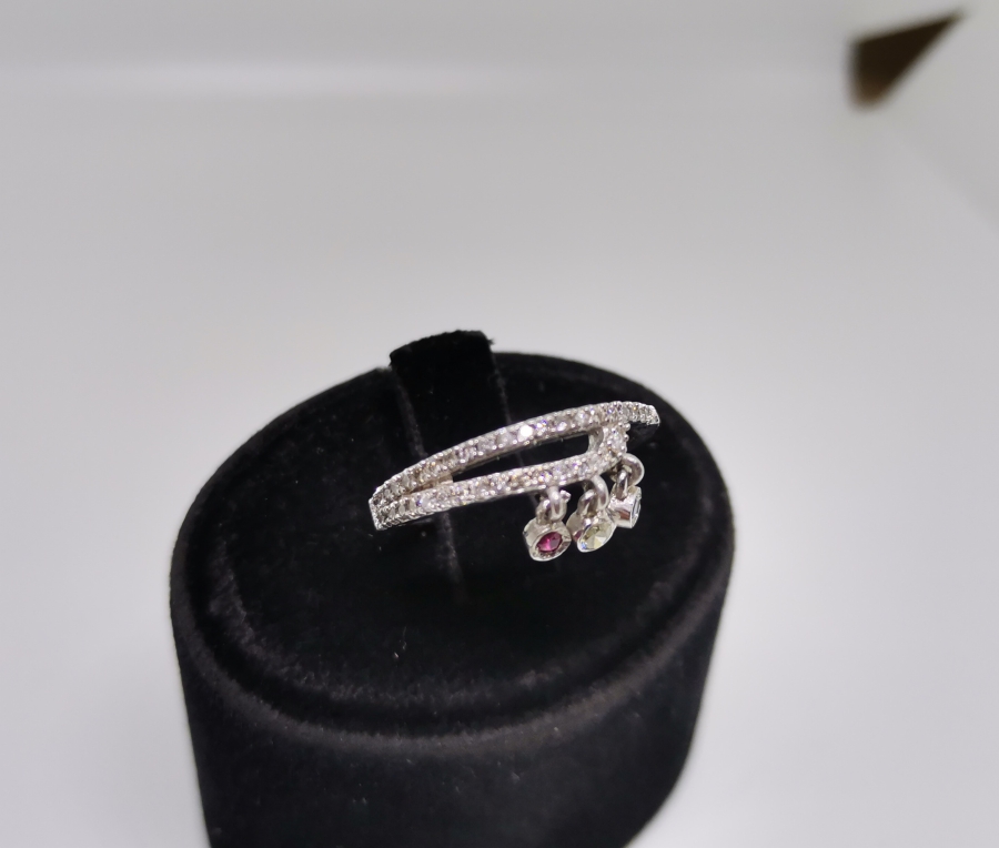 PIRLANTA TAŞLI NAZARLIK MODELİ YÜZÜK