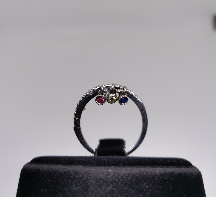 PIRLANTA TAŞLI NAZARLIK MODELİ YÜZÜK