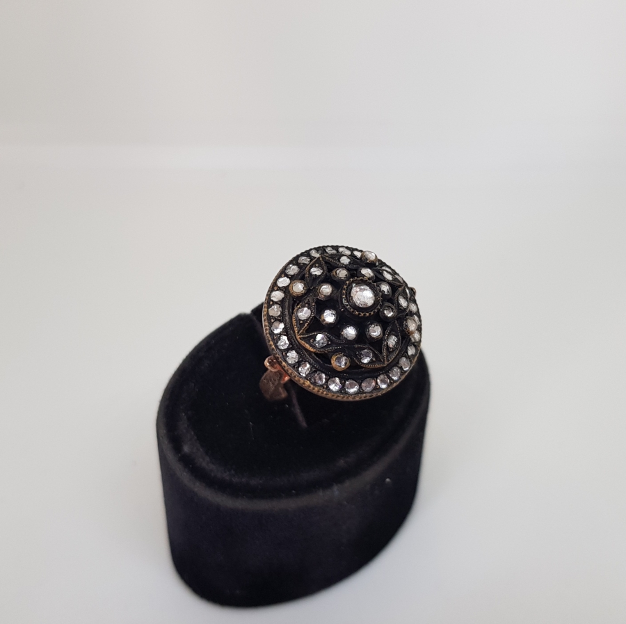 DİVANHANE YILDIZI FORMLU ELMAS TAŞLI OSMANLI MODEL YÜZÜK