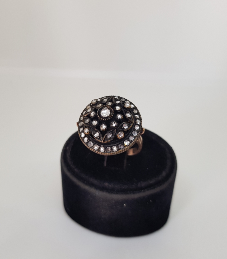 DİVANHANE YILDIZI FORMLU ELMAS TAŞLI OSMANLI MODEL YÜZÜK