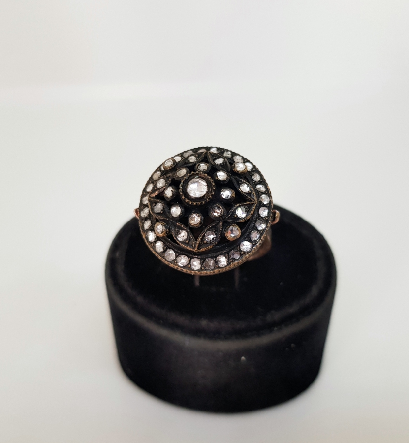 DİVANHANE YILDIZI FORMLU ELMAS TAŞLI OSMANLI MODEL YÜZÜK