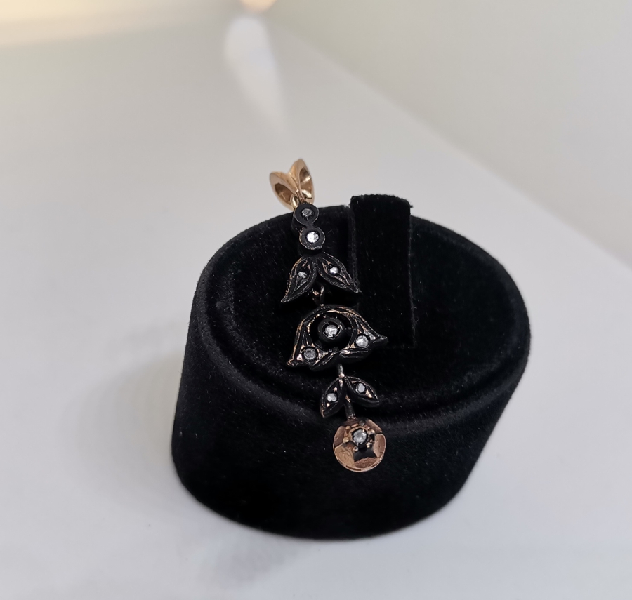 ELMAS TAŞLI KOLYE UCU