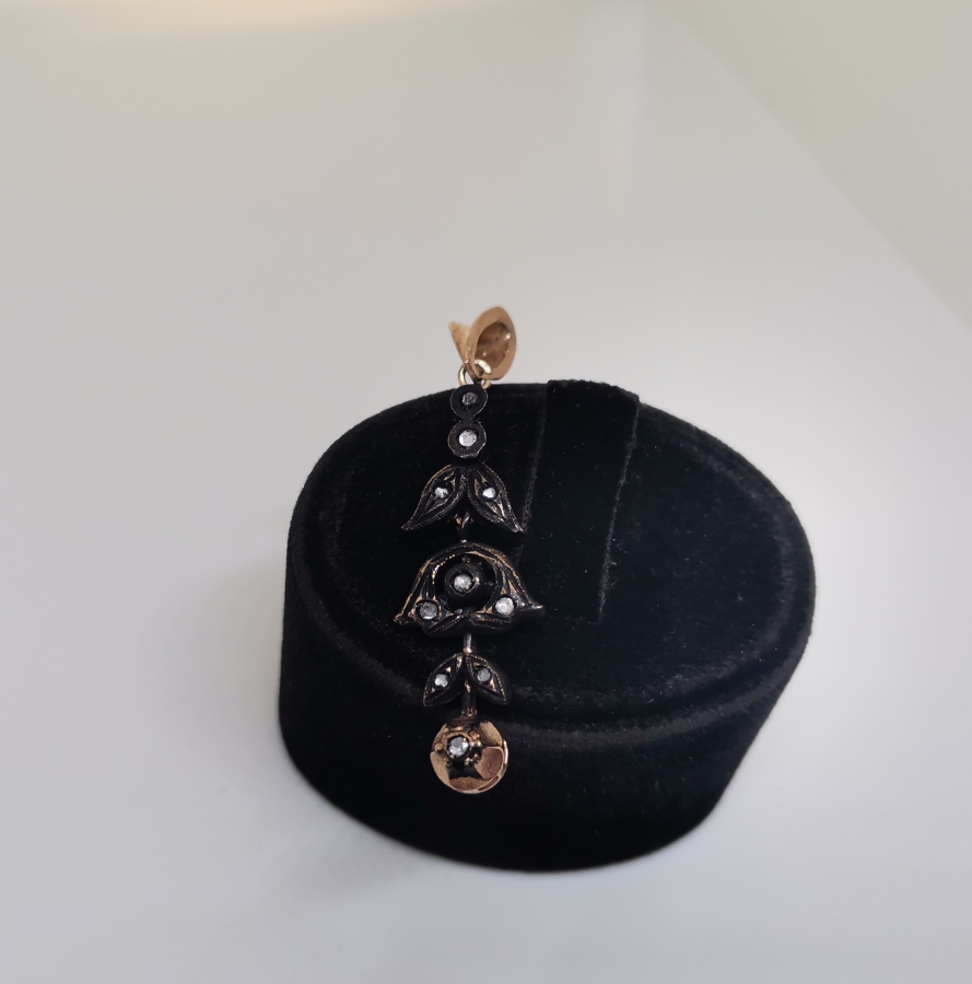 ELMAS TAŞLI KOLYE UCU