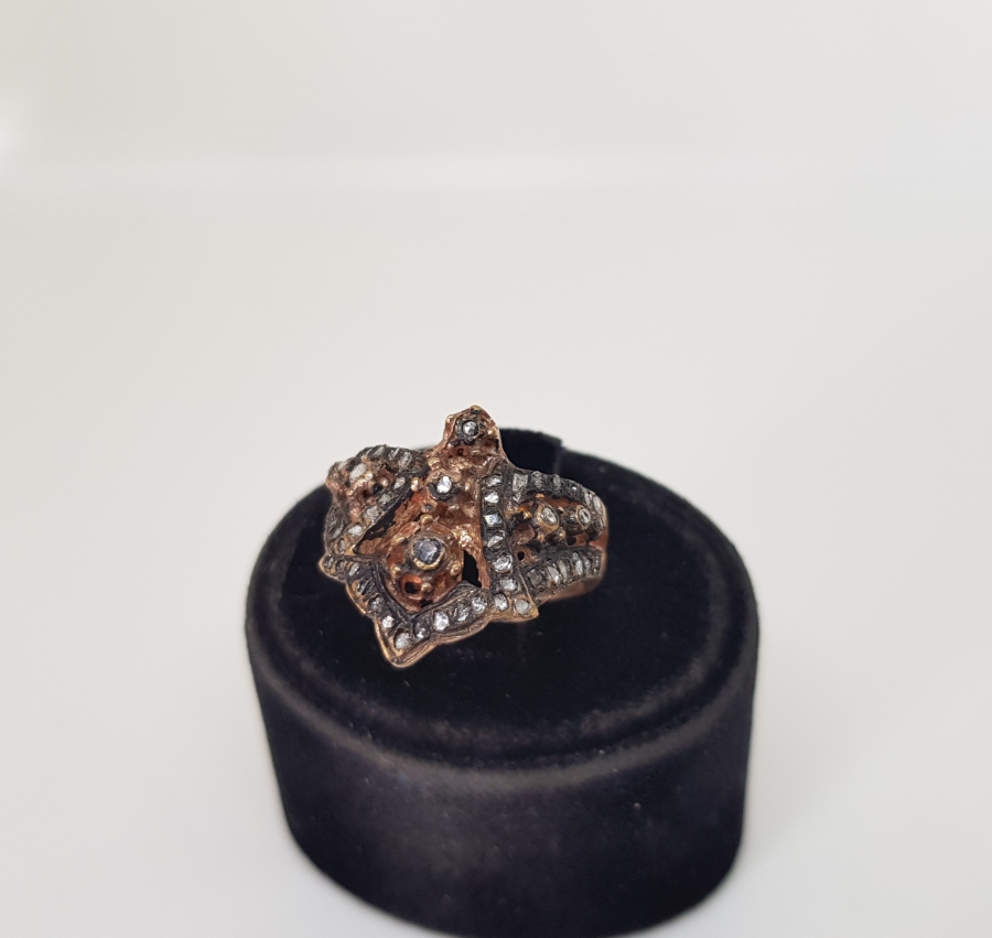 ZİHGİR FORMLU ELMAS TAŞLI OSMANLI MODEL YÜZÜK